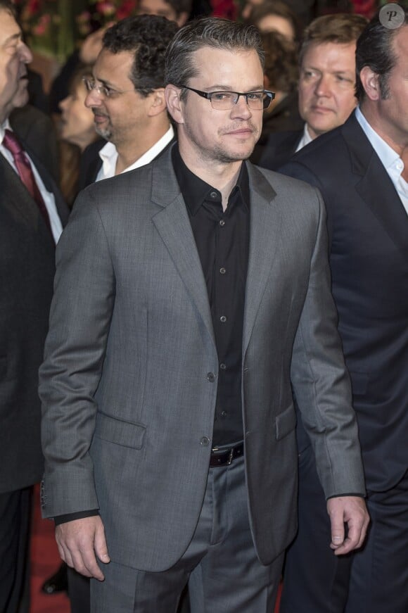 Matt Damon à Berlin le 8 février 2014 pour l'avant-première de "The Monuments Men"