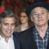 George Clooney et Bill Murray à Berlin le 8 février 2014 pour l'avant-première de "The Monuments Men"