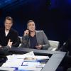 Fabio Fazio, Matt Damon, George Clooney, Jean Dujardin sur le plateau de l'émission Che Tempo Che Fa à Milan, le 9 février 2014.