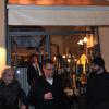 Matt Damon est allé dîner au restaurant italien "Il Pontaccio" à Milan, le 9 février 2014, avec l'équipe du film The Monuments Men.