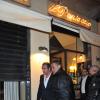 Jean Dujardin est allé dîner au restaurant italien "Il Pontaccio" à Milan, le 9 février 2014, avec l'équipe du film The Monuments Men.