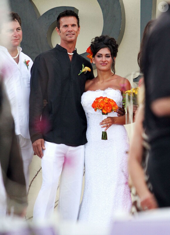 Mariage de Lorenzo Lamas avec Shawna Craig, au Mexique, le 30 avril 2011.