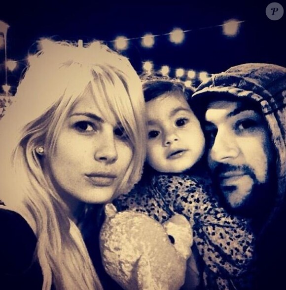 Shayne Lamas, son mari Nik Richie et leur fille Press, le 7 décembre 2013.