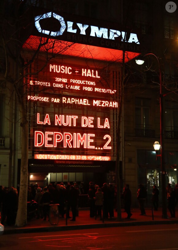 2e édition de la "Nuit de la déprime" à l'Olympia, à Paris, le 10 février 2014.