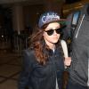 Kristen Stewart arrive a l'aéroport LAX de Los Angeles. Le 19 janvier 2014.