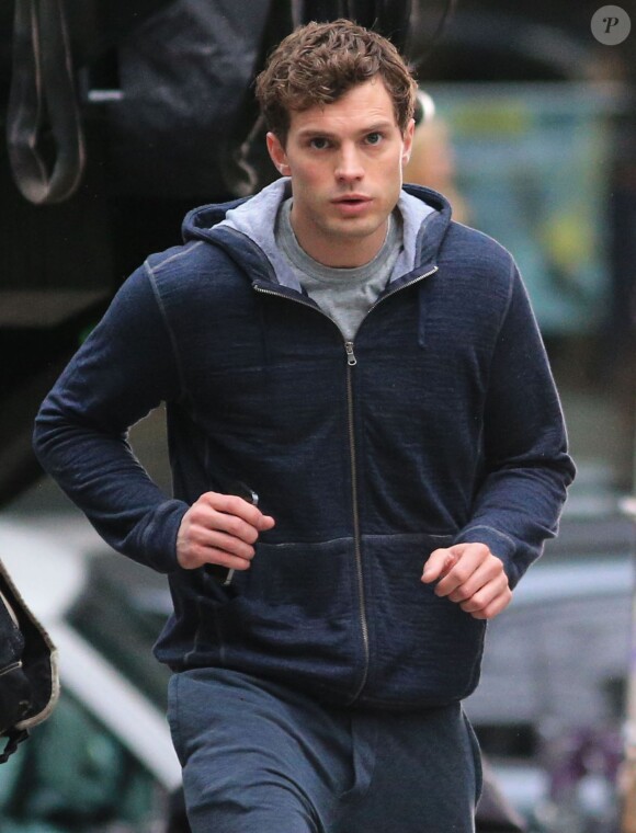 Jamie Dornan en plein tournage pour le film "Fifty Shades Of Grey" à Vancouver, le 29 janvier 2014.