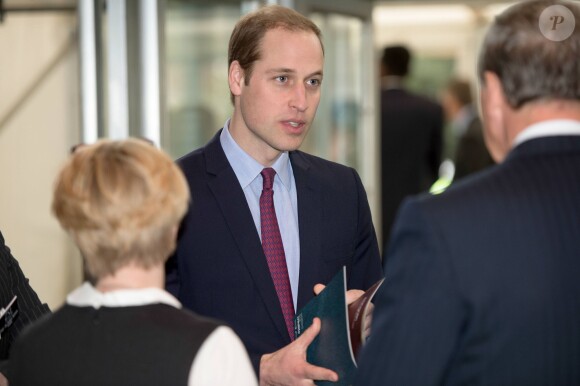 Le prince William, duc de Cambridge, assiste à un symposium (conférence scientifique) du "United for Wildlife" au Zoological Society à Londres le 12 février 2014.