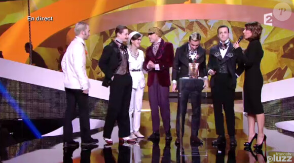 La Femme remporte le trophée de l'album révélation de l'année - 29e cérémonie des Victoires de la Musique, au Zénith de Paris, le 14 février 2014.