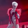 Miley Cyrus en concert lors de sa tournée "Bangerz" au "Rogers Arena" à Vancouver, Canada, le 14 février 2014.