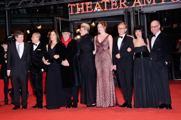 Le jury lors de la cérémonie de clôture du 64e festival international du film de Berlin, La Berlinale, le 15 février 2014.
