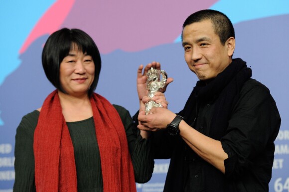 Ma Yingli et Lou Ye pour Blind Massage au palmarès de la 64e Berlinale, le 15 février 2014.