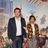 Arnaud Ducret et Tal lors de l'avant-première du film La Grande Aventure Lego au cinéma Gaumont Opéra à Paris, le 16 février 2014