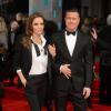 Angleina Jolie et Brad Pitt à la cérémonie des BAFTA Awards à Londres, le 16 février 2014.
