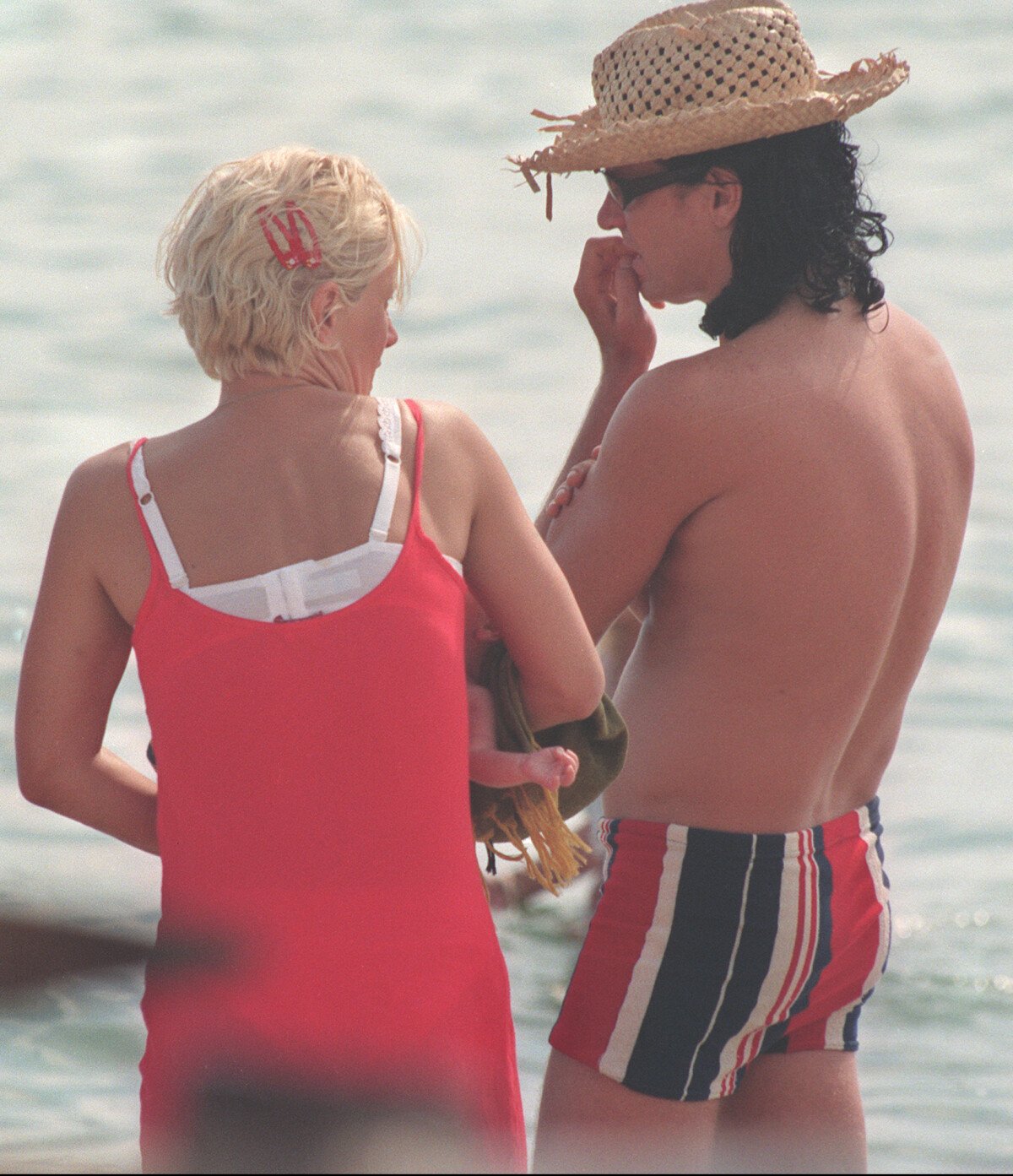 Photo Michael Hutchence Paula Yates Et Sa Fille En 1996 Purepeople 