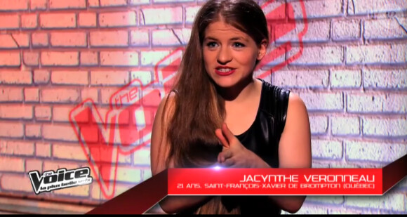 Jacynthe dans The Voice 3 sur TF1 le samedi 15 février 2015