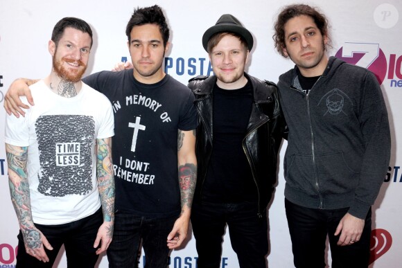 Andy Hurley, Pete Wentz, Patrick Stump et Joe Trohman à New York le 13 décembre 2013