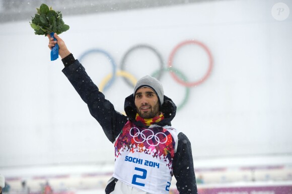 Martin Fourcade a terminé second du mass start en biathlon, décrochant une médaille d'argent au cours d'une course haletante, le 18 février 2014 lors des Jeux olympiques de Sotchi