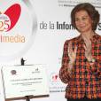 La reine Sofia d'Espagne lors du 25e anniversaire de Servimedia, le 14 février 2014