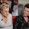 EXCLU - Muriel Robin et Anne Le Nen lors de l'enregistrement de l'émission Vivement Dimanche à Paris le 29 janvier 2013. L'émission sera diffusée le 2 février
