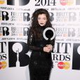 Lorde, artiste féminine internationale de l'année, lors des Brit Awards 2014, le 19 février 2014 à Londres.