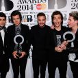One Direction a reçu deux prix lors des Brit Awards 2014, le 19 février 2014 à Londres.