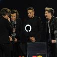 One Direction récompensé lors des Brit Awards 2014, le 19 février 2014 à Londres.