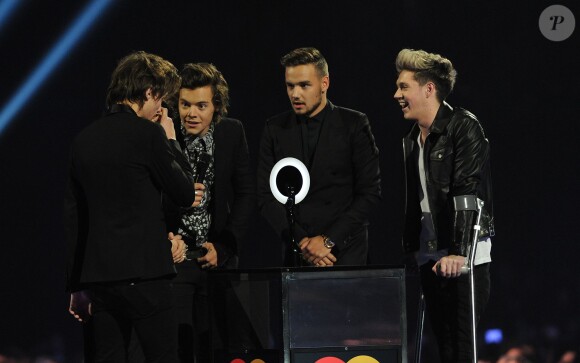 One Direction récompensé lors des Brit Awards 2014, le 19 février 2014 à Londres.