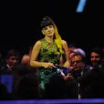 Lily Allen lors des Brit Awards 2014, le 19 février 2014 à Londres