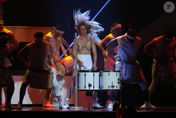 Ellie Goulding à l'O2 Arena de Londres lors des Brit Awards 2014, le 19 février.