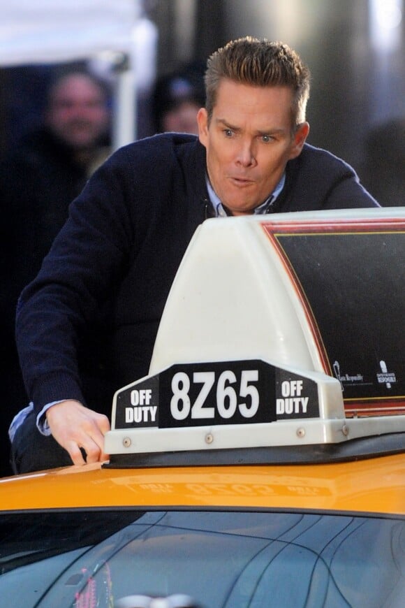 Mark McGrath sur le tournage de Sharknado 2: The Second One à New York le 19 février 2014.