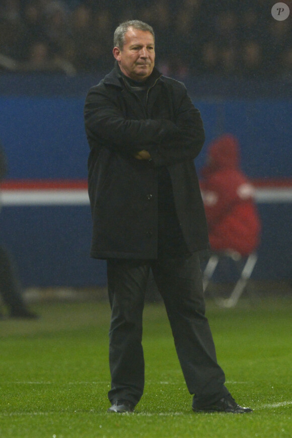 Rolland Courbis lors du match de Coupe de France entre le PSG et Montpellier au Parc des Princes à Paris le 22 janvier 2014