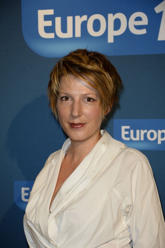 Natacha Polony à la conférence de presse de rentrée d'Europe 1, à l'Espace de la Mutualité, à Paris. Le 4 septembre 2013.