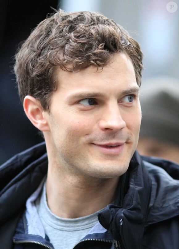 Jamie Dornan sur le tournage de Fifty Shades Of Grey à Vancouver, le 29 janvier 2014