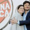 Laetitia Casta et Fabio De Luigi lors du photocall du film Una Donna per Amica à Rome le 24 février 2014