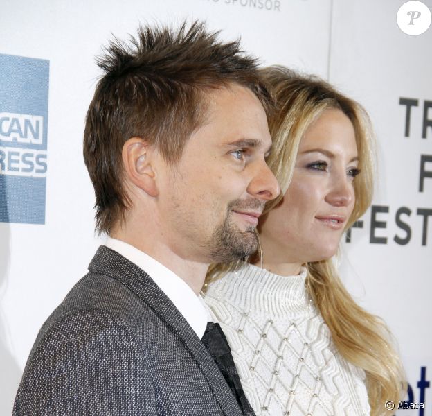 Matthew Bellamy et Kate Hudson à New York le 22 avril 2013.