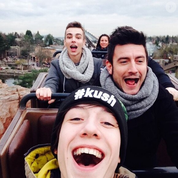 Michal et Dawid à Disneyland Paris, le 19 février 2014.