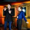 Tony Carreira et Natasha St-Pier. Showcase pour le lancement de l'album de Tony Carreira, Nos fiancailles, France/Portugal, au No Comment à Paris, le 23 janvier 2014.