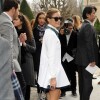 Olivia Palermo arrive au musée Rodin pour assister au défilé Christian Dior. Paris, le 28 février 2014.