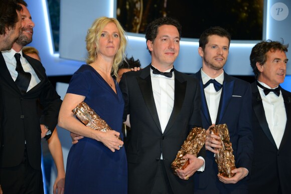 Sandrine Kiberlain et Guillaume Gallienne après la 39e cérémonie des César du Cinéma à Paris, le 28 février 2014.