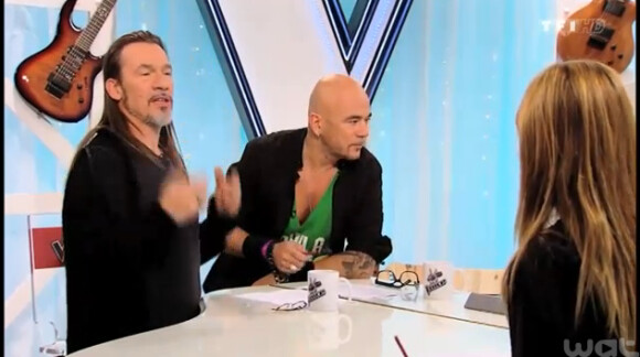Florent Pagny et Pascal Obispo dans The Voice 3 sur TF1.