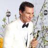 Matthew McConaughey, Oscar du meilleur acteur pour Dallas Buyers Club, lors de la cérémonie des Oscars le 2 mars 2014