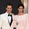 Camila Alves et son mari Matthew McConaughey arrivant aux Oscars le 2 mars 2014