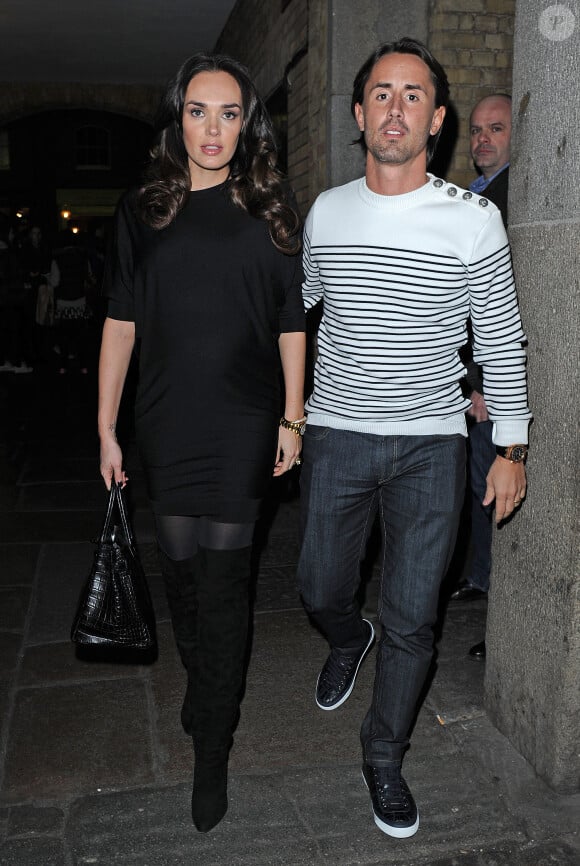 Tamara Ecclestone et son mari Jay Rutland à la sortie de Shake Shack Burger à Covent Garden à Londres le 21 février 2014