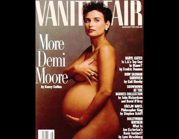 Demi Moore en couverture de Vanity Fair en août 1991