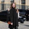 Natalia Viodanova enceinte au défilé Louis Vuitton à Paris, le 5 mars 2014.