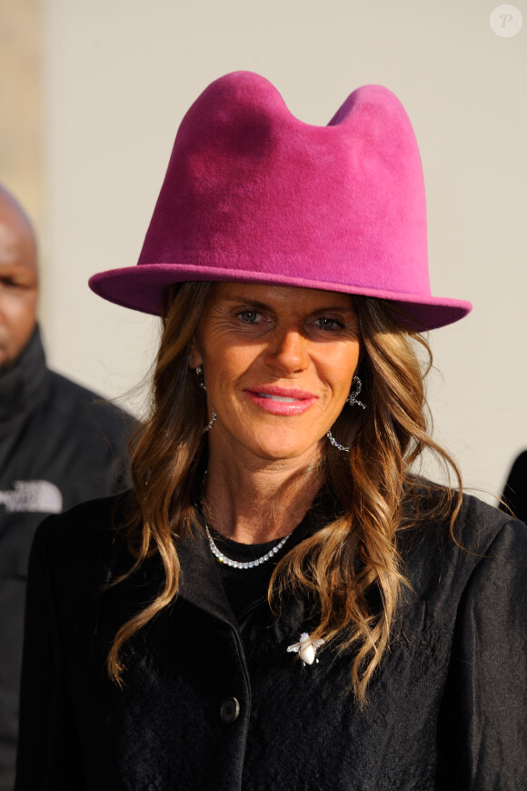 Anna Dello Russo au défilé Louis Vuitton à Paris, le 5 mars 2014.