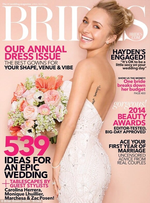 Hayden Panettiere, en couverture du magazine Brides - mars 2014
