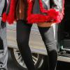 Rihanna a sorti les bas pour assister au défilé Miu Miu, qui s'est déroulé au Conseil économique et social. Paris, le 5 mars 2014.