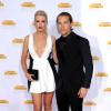 Ireland Baldwin et Slater Trout au 50e anniversaire de "Sports Illustrated Swimsuit Issue" à Los Angeles, le 14 janvier 2014.
