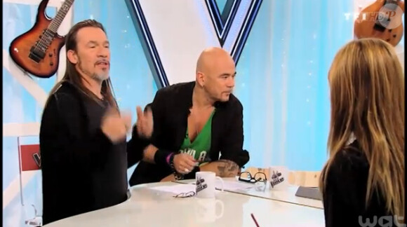 Florent Pagny et Pascal Obispo dans The Voice 3 sur TF1.